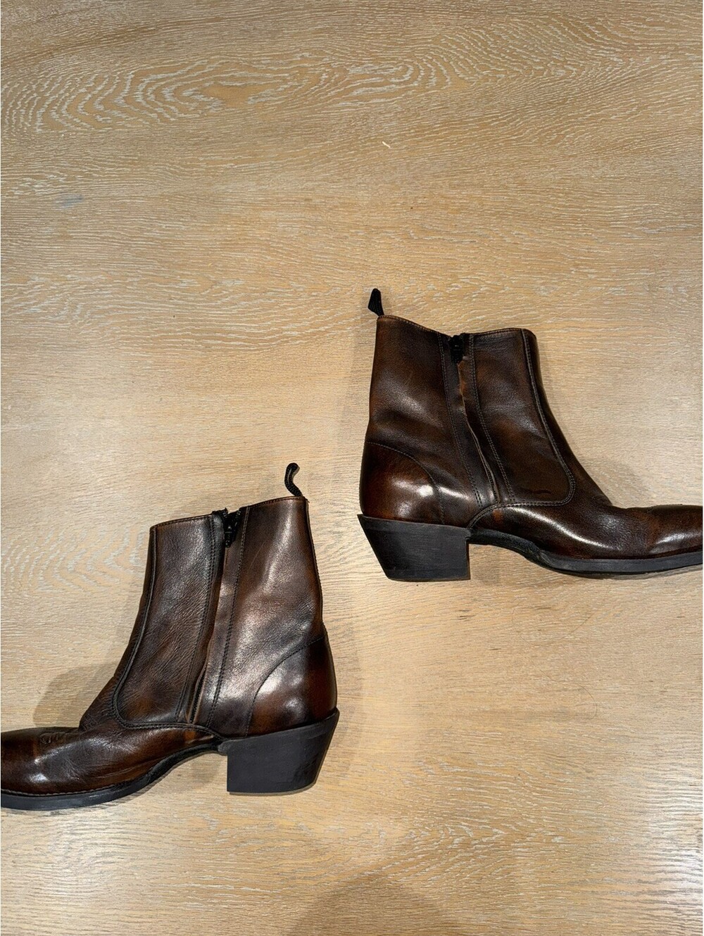 LAREDO Men's 62074 FLETCHER 7" Side Zip Western Boot, Leather Tan, Size US 7.5 D